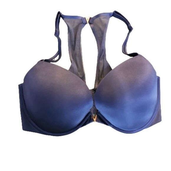 Victoria's Secret Women's Navy Blue Underwired Push Up Bra Size 36DD - Picture 1 of 8